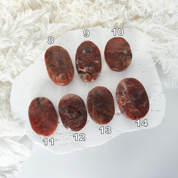 Sparkly Sunstone Palm Stone - Picture 10 of 10